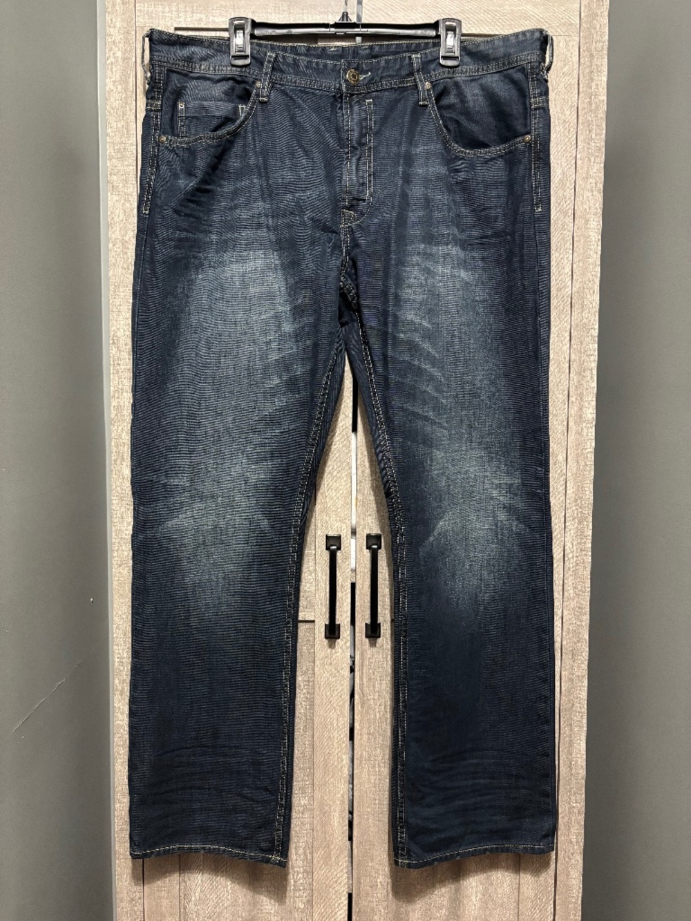NWT Buffalo David Bittom Evan Basic Slim Dark Blue Denim Jeans 40x32